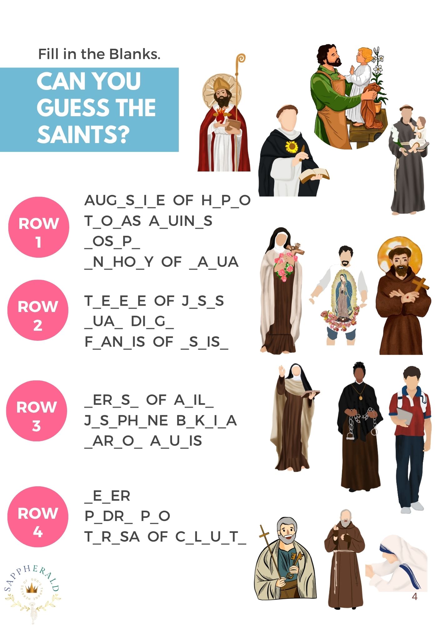 Quiz – Guess the Saints